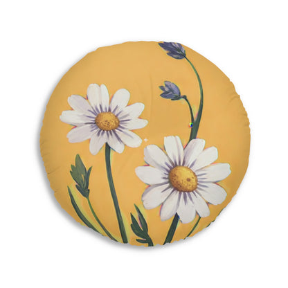 Spring Daisies Tufted Floor Pillow