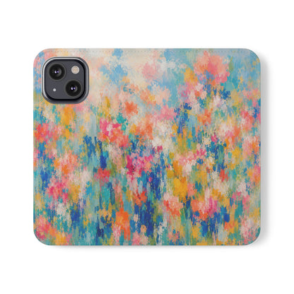Chromatic Meadow Vegan Leather Flip Case