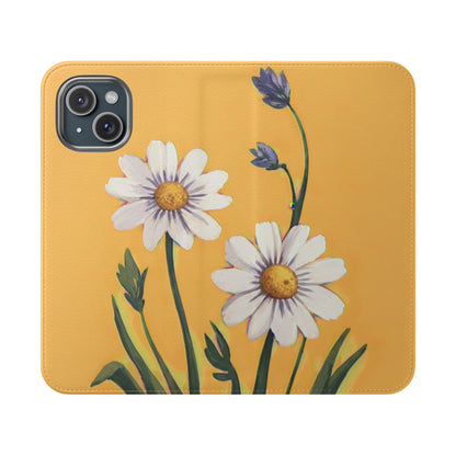 Spring Daisies Vegan Leather Flip Case