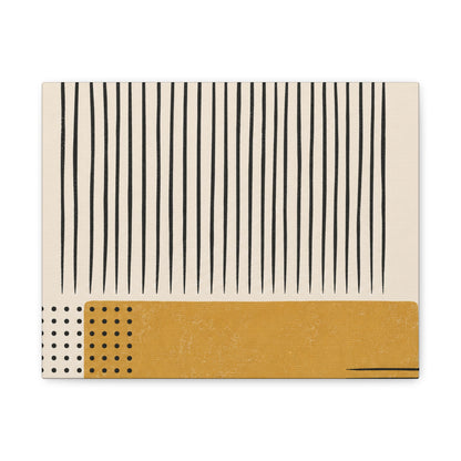 Ochre Cadence Stretched Canvas Wall Art