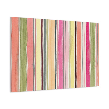 Summer Stripe Stretched Canvas Wall Art