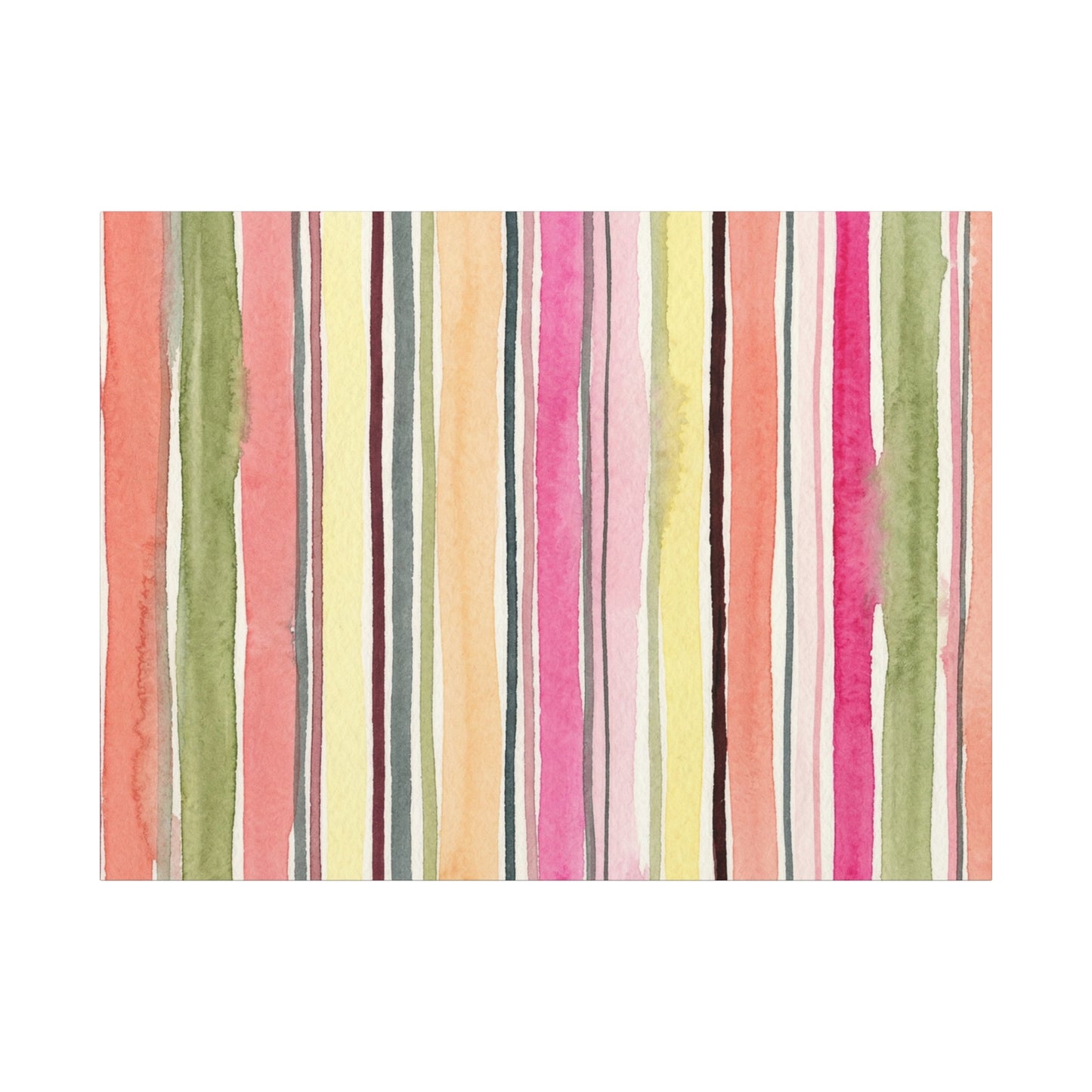 Summer Stripe Stretched Canvas Wall Art