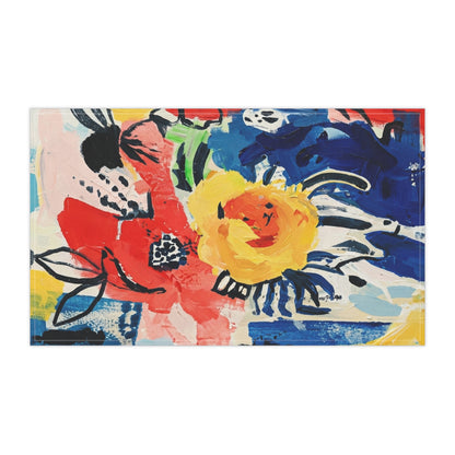 Abstract Flora Tea Towel