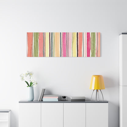 Summer Stripe Stretched Canvas Wall Art