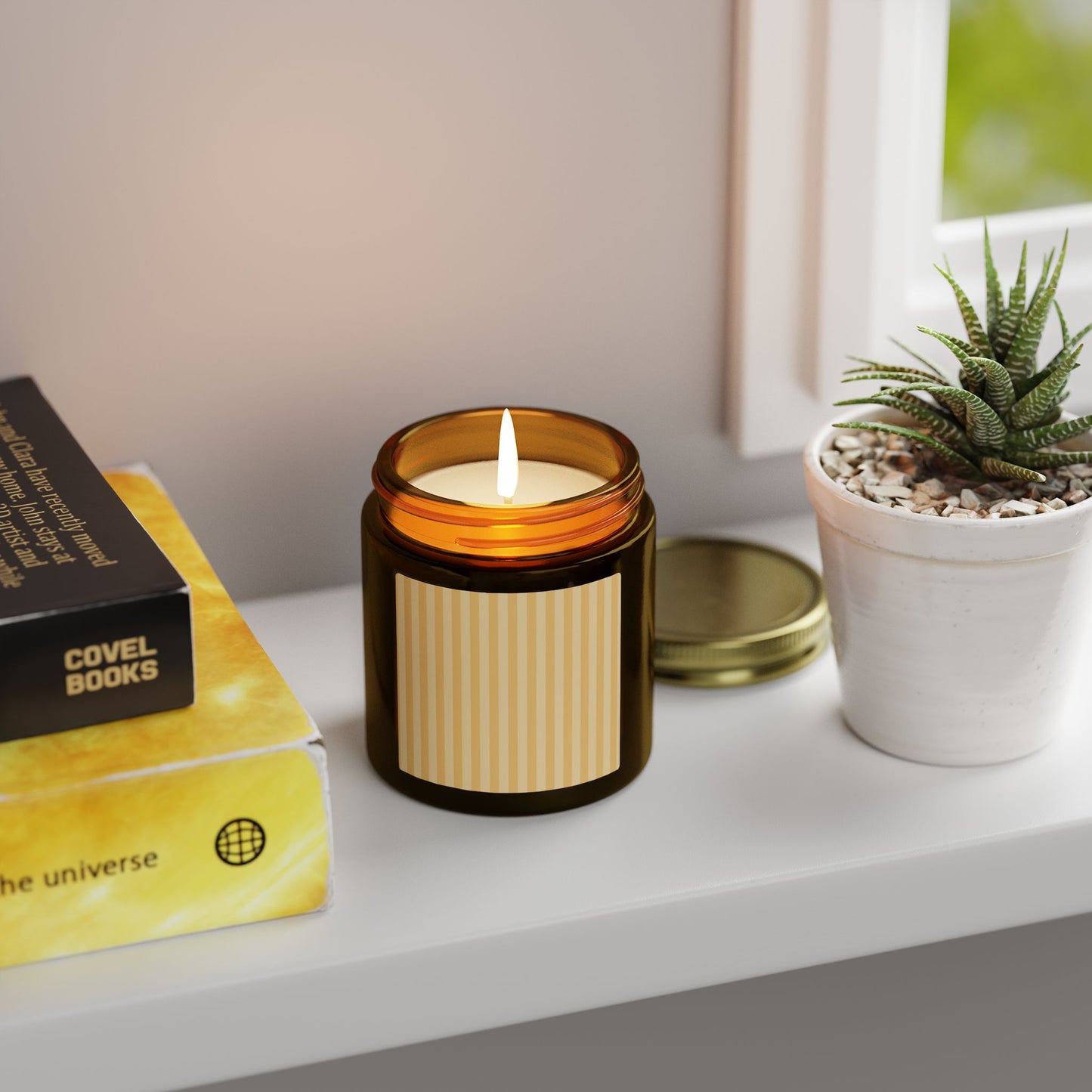 Buttercup Stripe Scented Candles