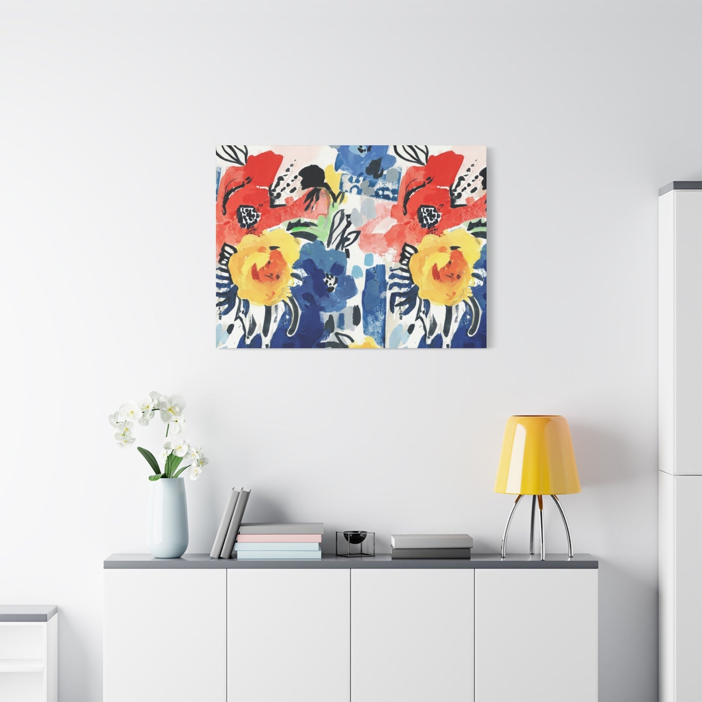 Abstract Flora Stretched Canvas Wall Art