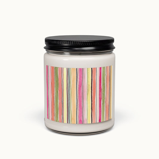 Summer Stripe Soy Candle