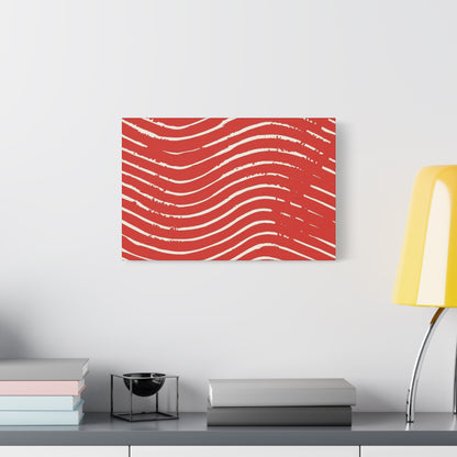 Scarlet Tide Stretched Canvas Wall Art