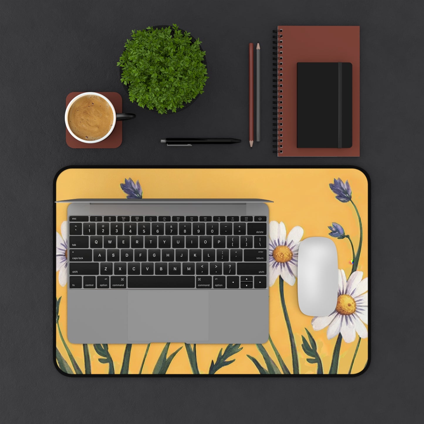 Spring Daisies Desk Mat