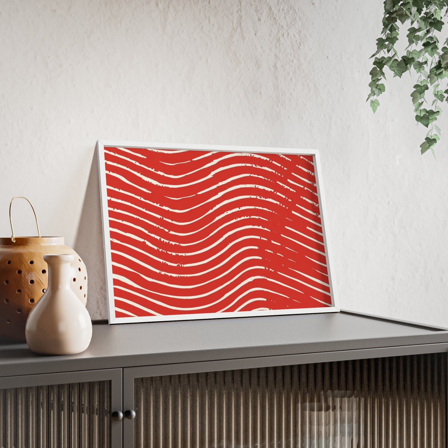 Scarlet Tide Wood Framed Posters