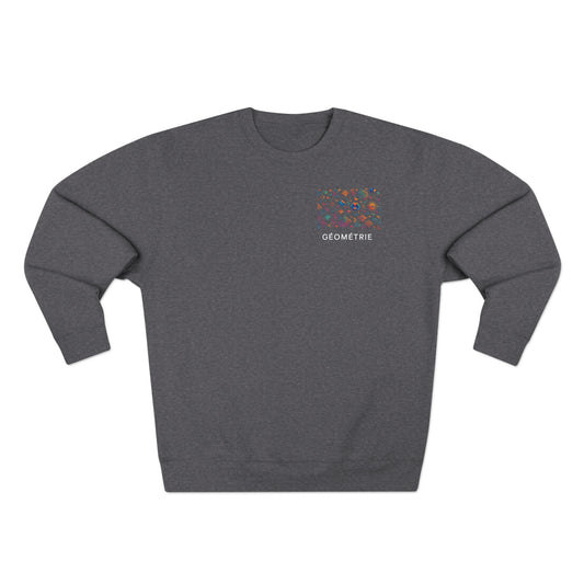 Geometric Design Unisex Crewneck Sweatshirt, Cozy Casual Wear, Gift for Art Lovers, Graphic Sweater for Everyday Style, Trendy Layering