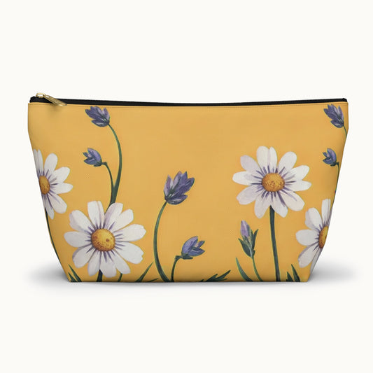Spring Daisies Accessory Pouch with T-bottom