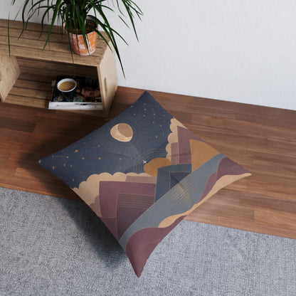 Celestial Vale Square Tufted Floor Pillow