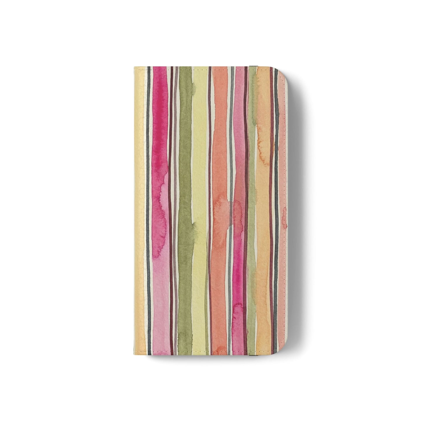 Summer Stripe Vegan Leather Flip Case