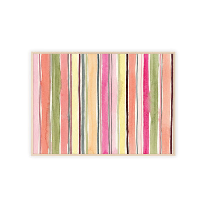 Summer Stripe Wood Framed Posters