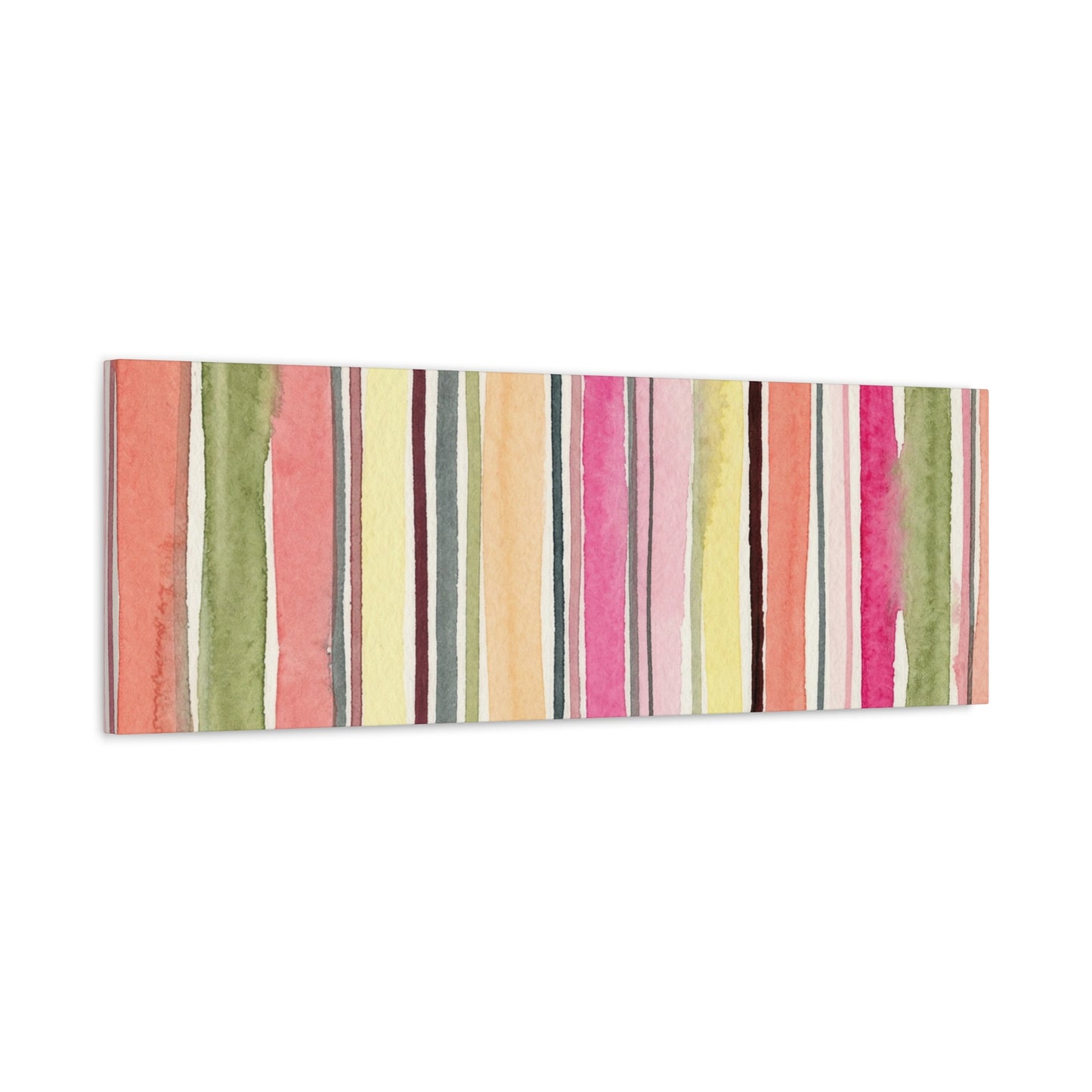 Summer Stripe Stretched Canvas Wall Art