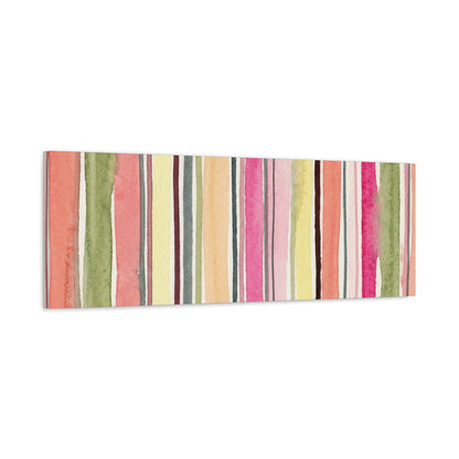 Summer Stripe Stretched Canvas Wall Art