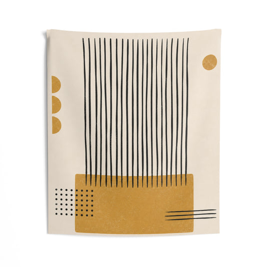 Ochre Cadence Wall Tapestry