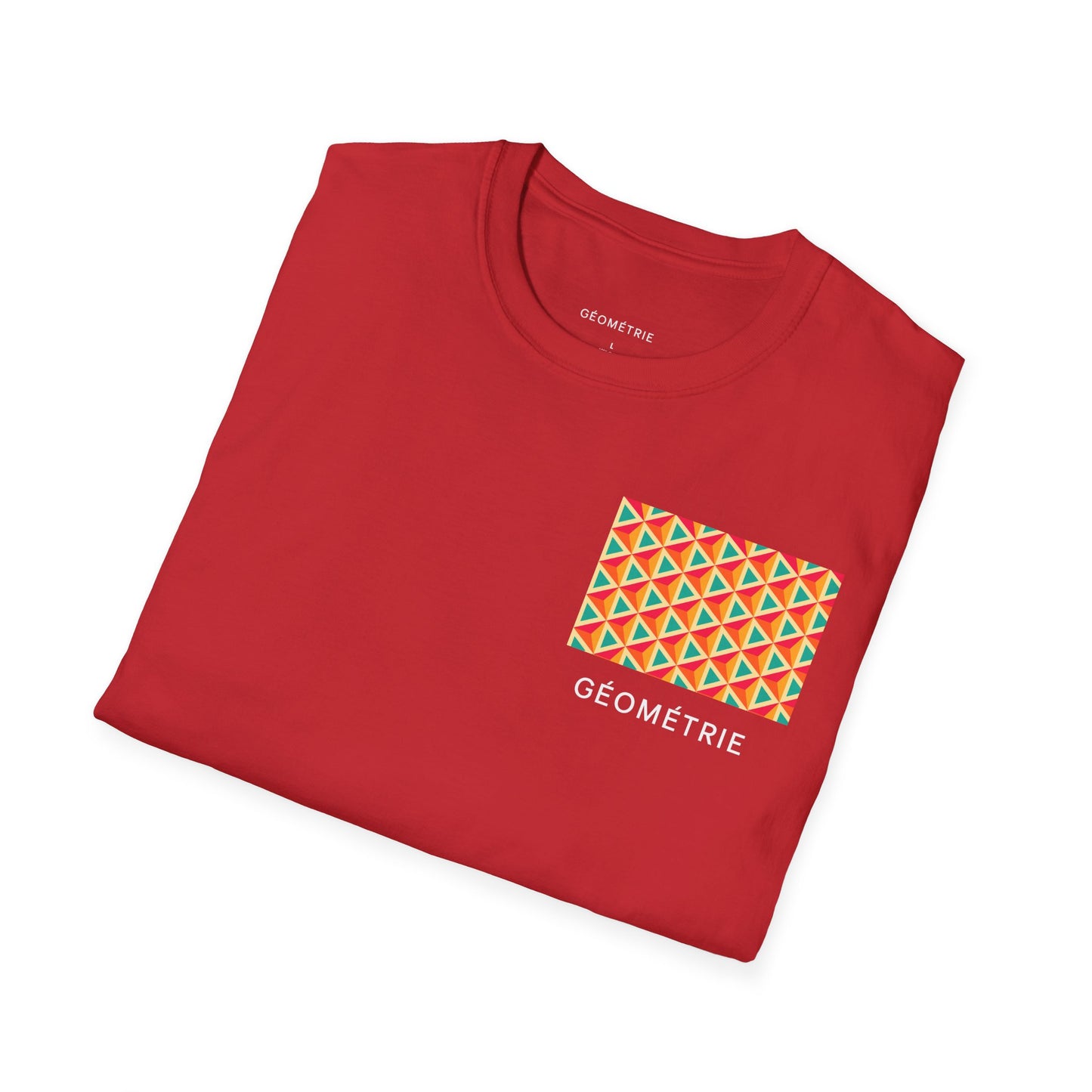 Geometric Pattern Unisex Softstyle T-Shirt, Casual Tee, Gift for Him/Her, Summer Wear, Trendy Streetwear, Cool Graphic Tee