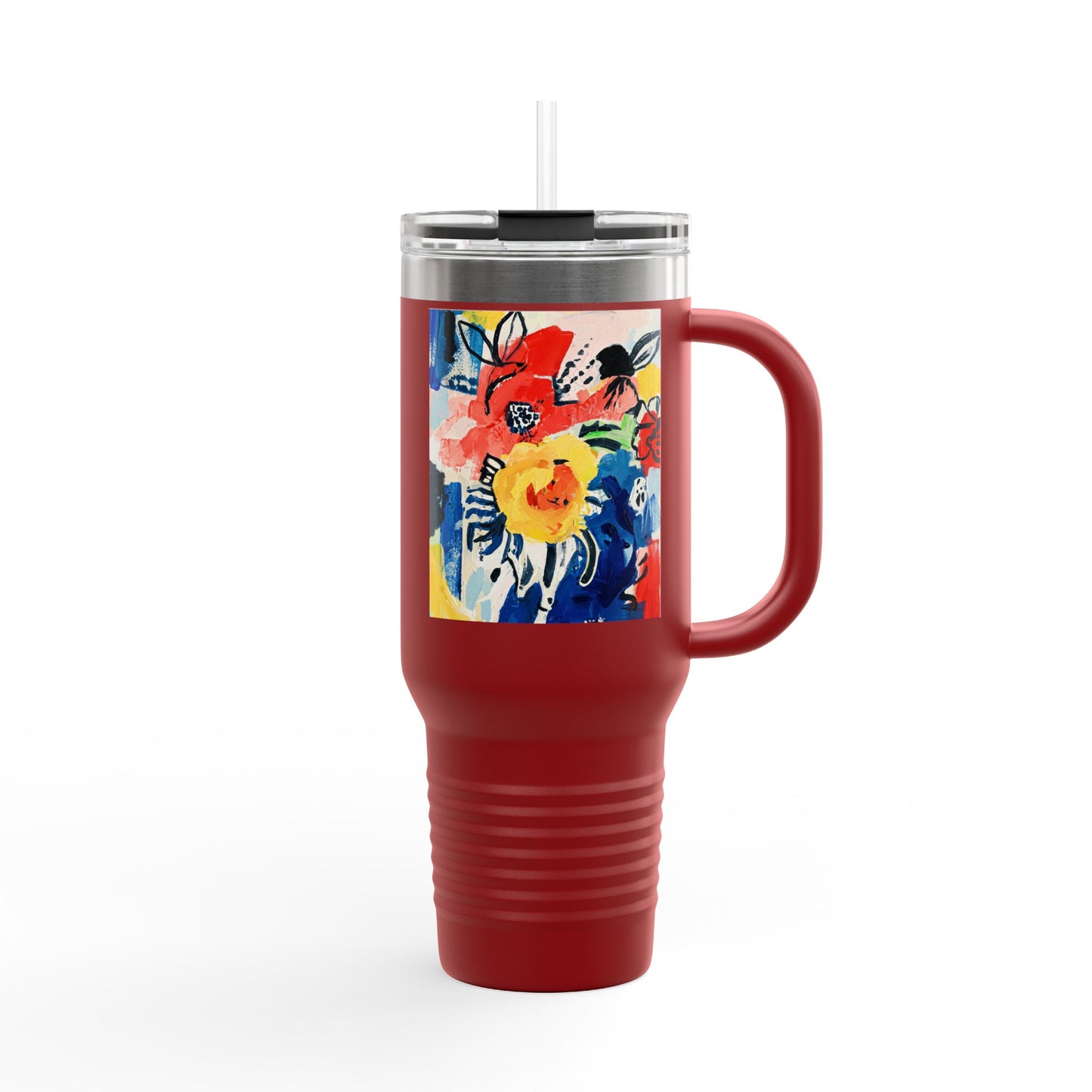 Abstract Flora 40oz Insulated Travel Mug