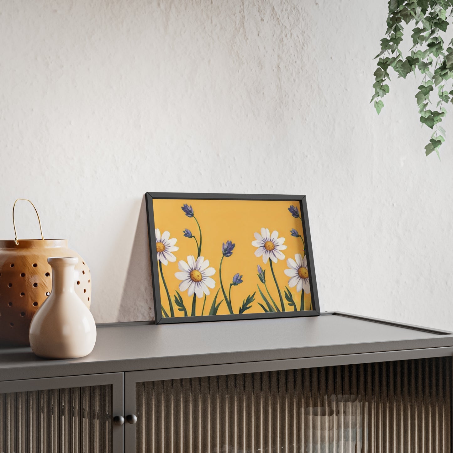 Spring Daisies Wood Framed Posters