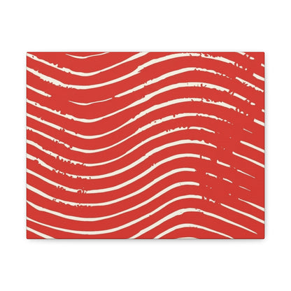 Scarlet Tide Stretched Canvas Wall Art