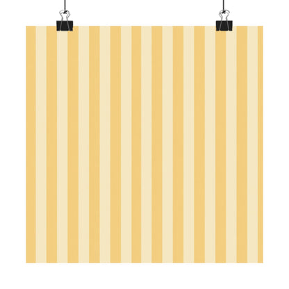 Buttercup Stripe Art Poster
