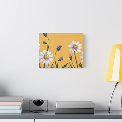 Spring Daisies Stretched Canvas Wall Art