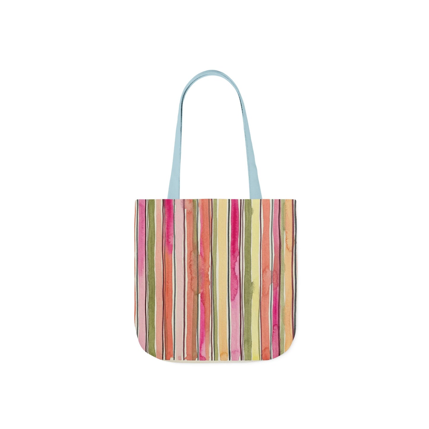 Summer Stripe Tote Bag with 5-Color Straps
