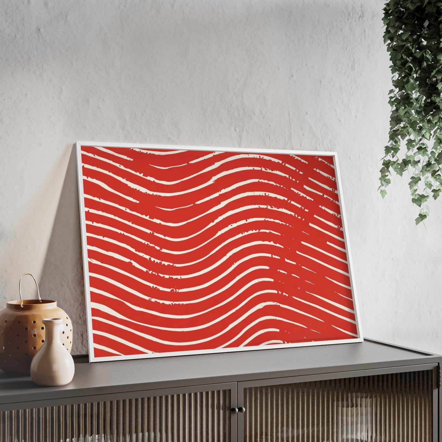 Scarlet Tide Wood Framed Posters