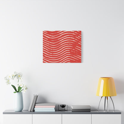 Scarlet Tide Stretched Canvas Wall Art