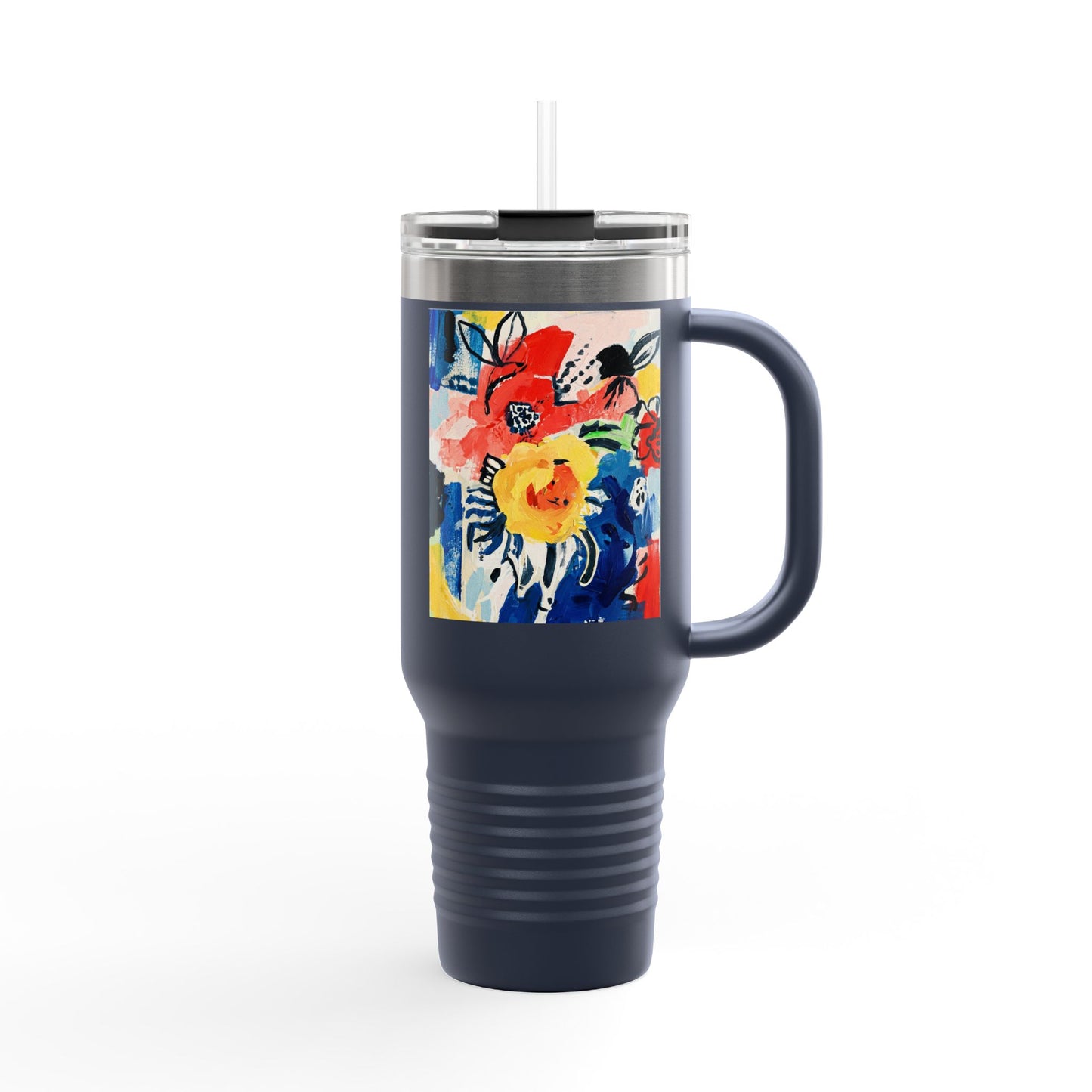 Abstract Flora 40oz Insulated Travel Mug