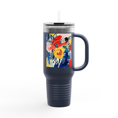 Abstract Flora 40oz Insulated Travel Mug