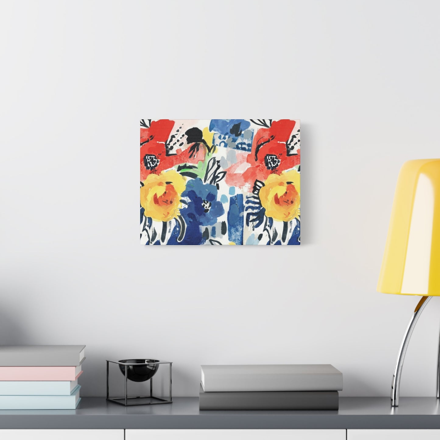 Abstract Flora Stretched Canvas Wall Art