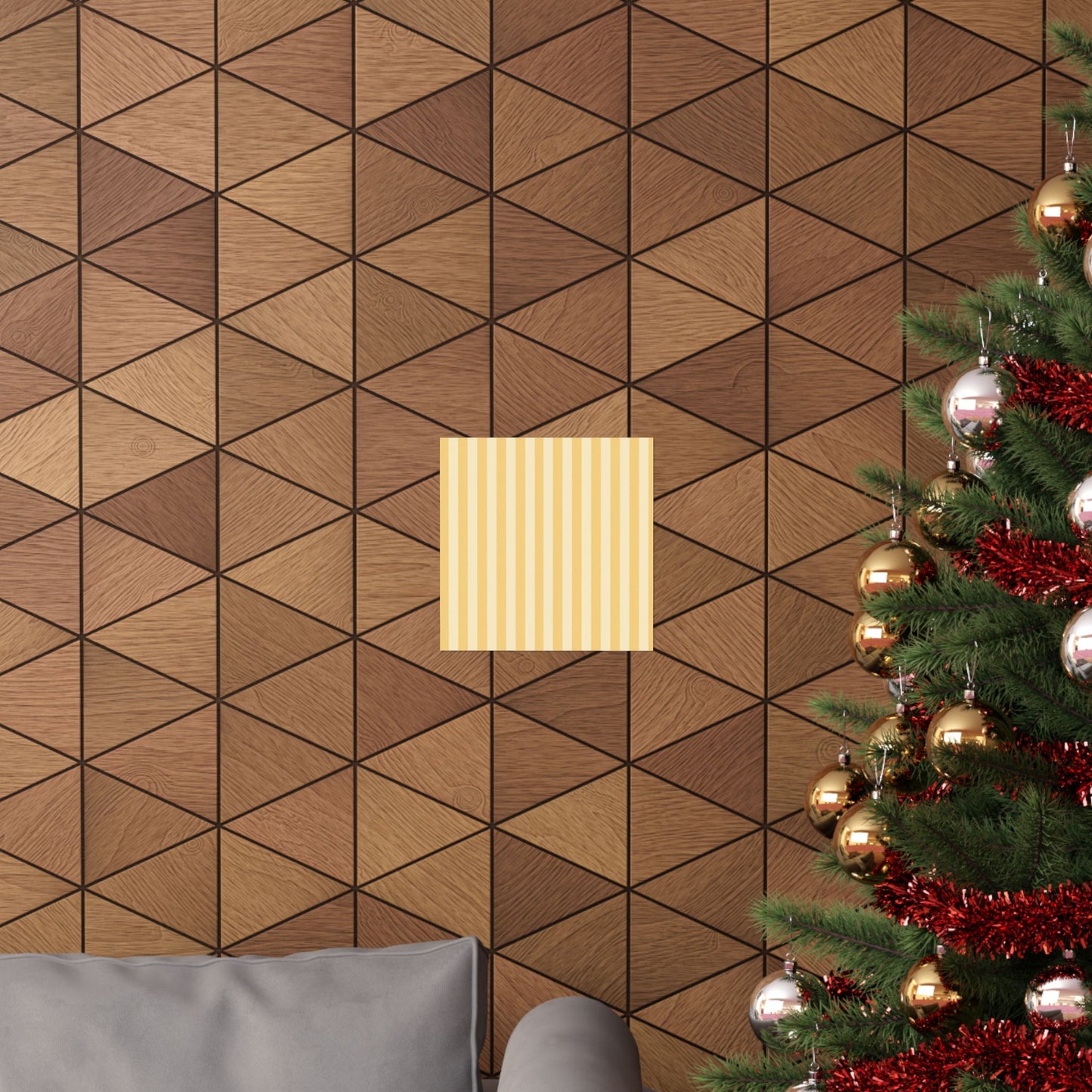 Buttercup Stripe Art Poster