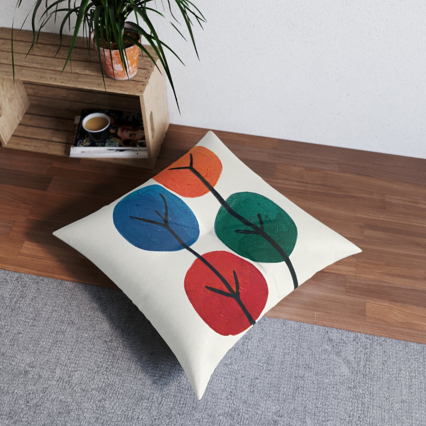 Square Tufted Floor Pillow