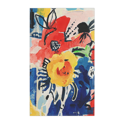Abstract Flora Tea Towel