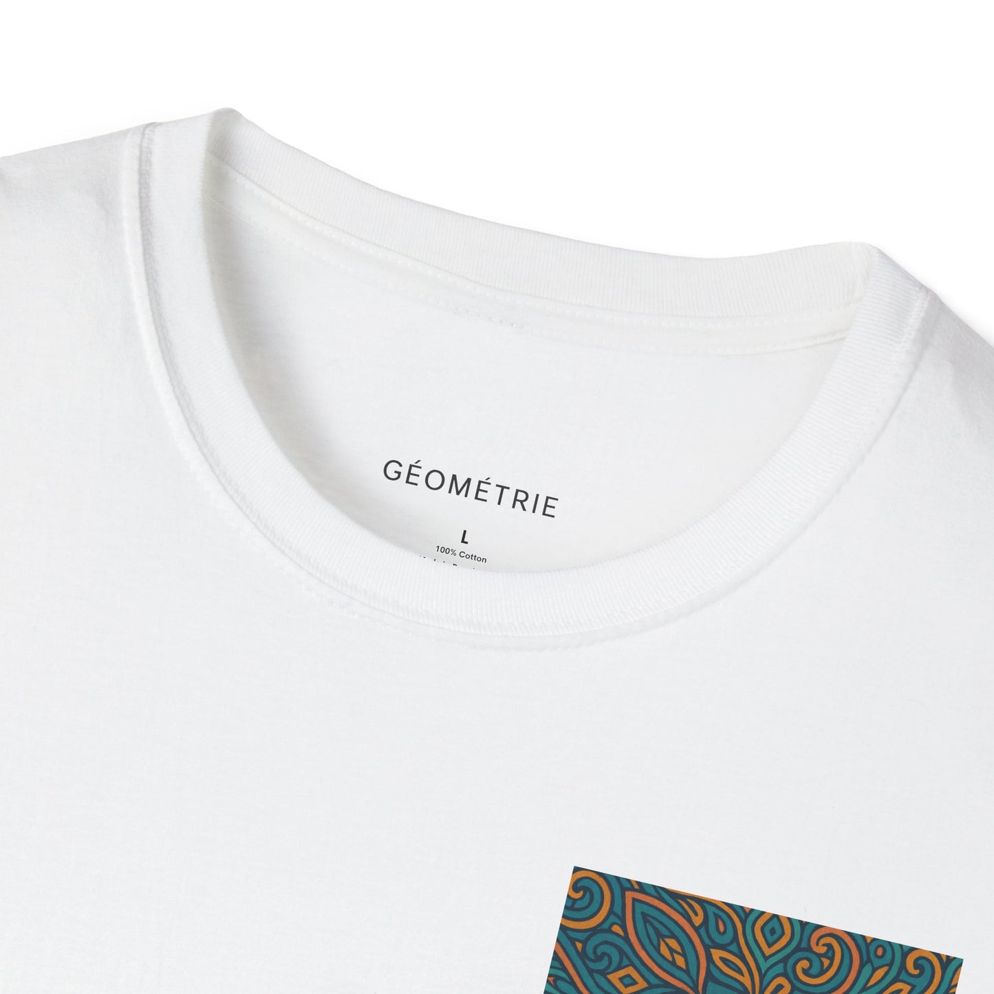 Geo Pattern Unisex Softstyle T-Shirt | Casual Everyday Tee, Graphic Shirt, Gift for Him/Her, Trendy Wear, Artsy Style (Pattern 04)
