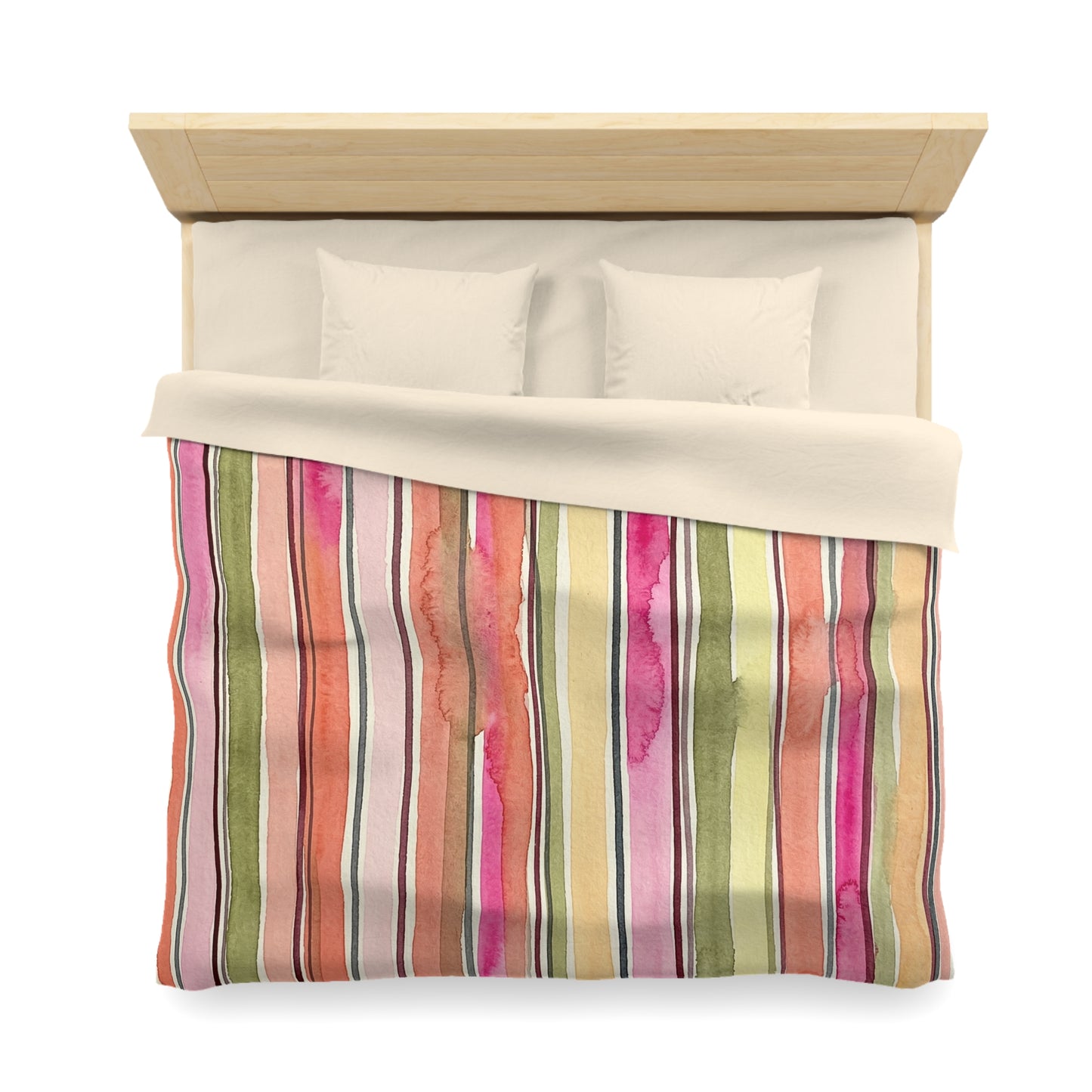 Summer Stripe Microfiber Duvet Cover