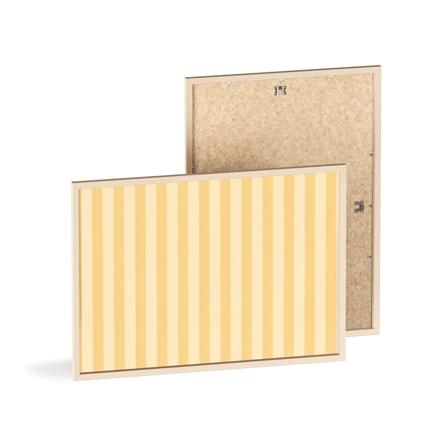 Buttercup Stripe Wood Framed Posters