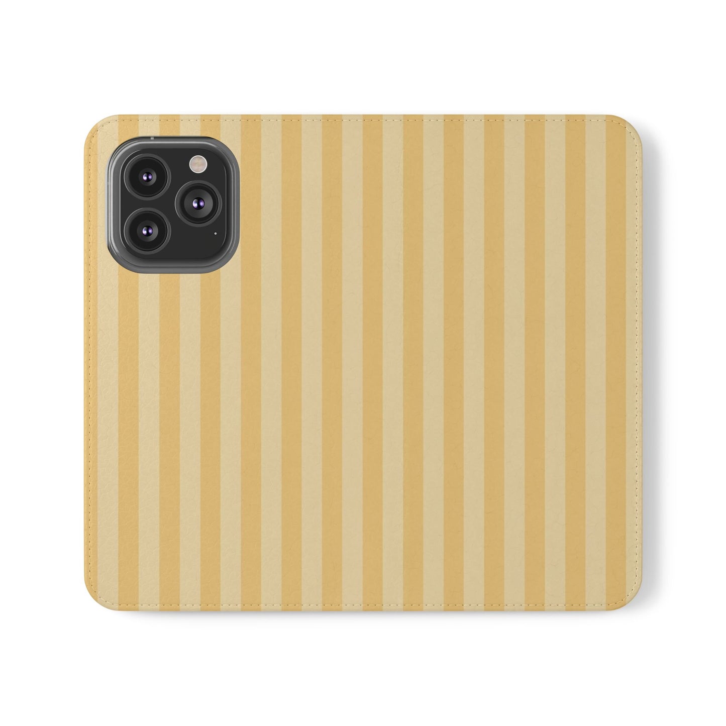 Buttercup Stripe Vegan Leather Flip Case