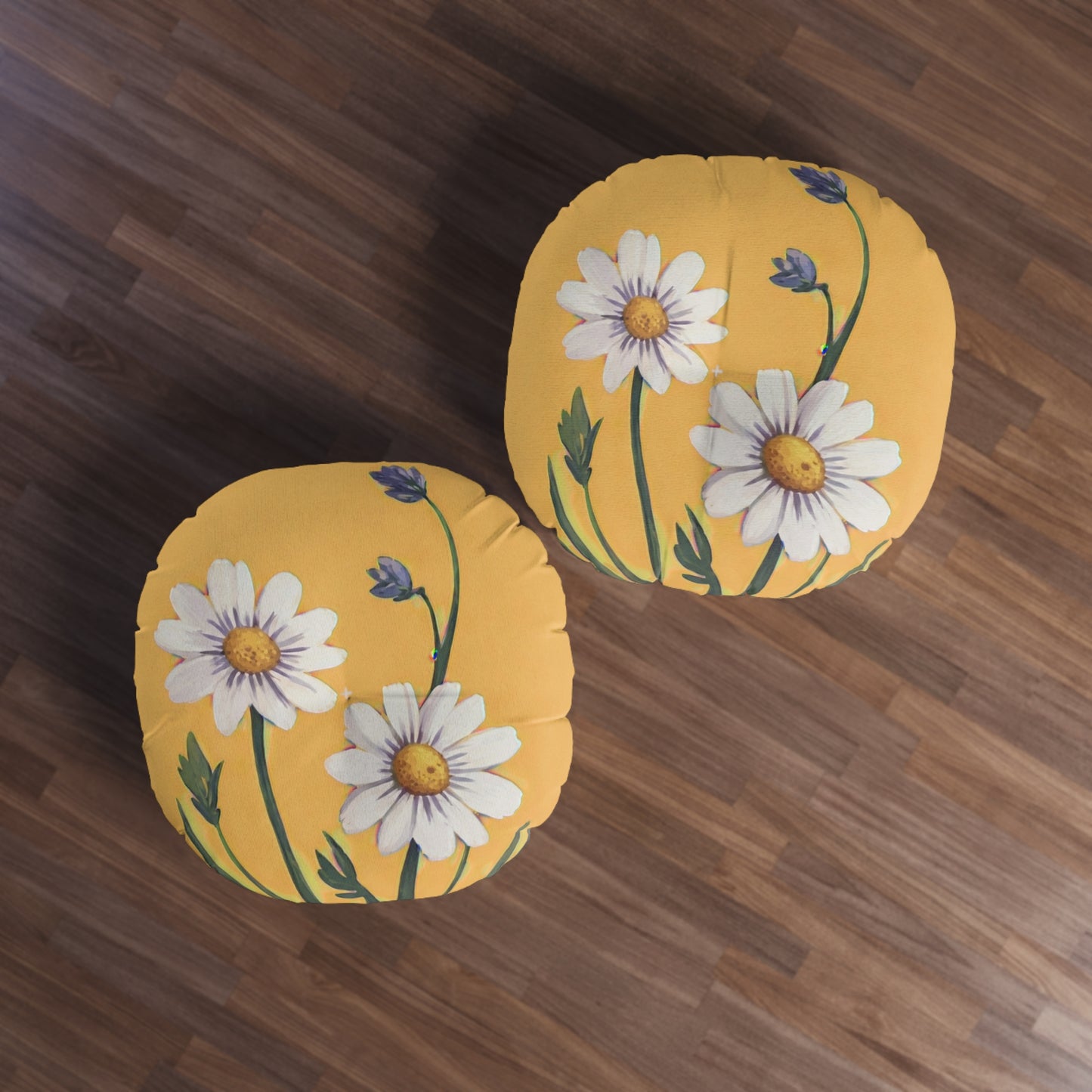 Spring Daisies Tufted Floor Pillow