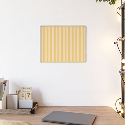 Buttercup Stripe Wood Framed Posters