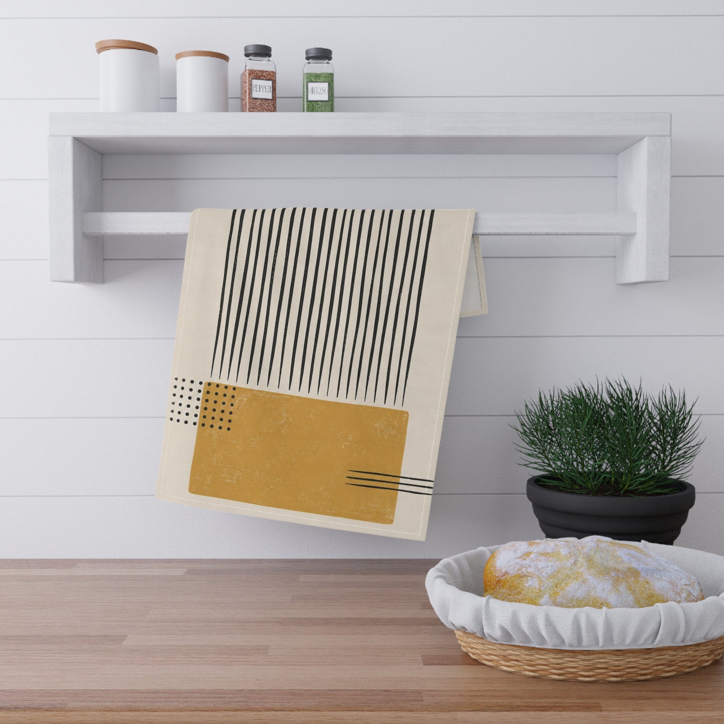 Ochre Cadence Tea Towel