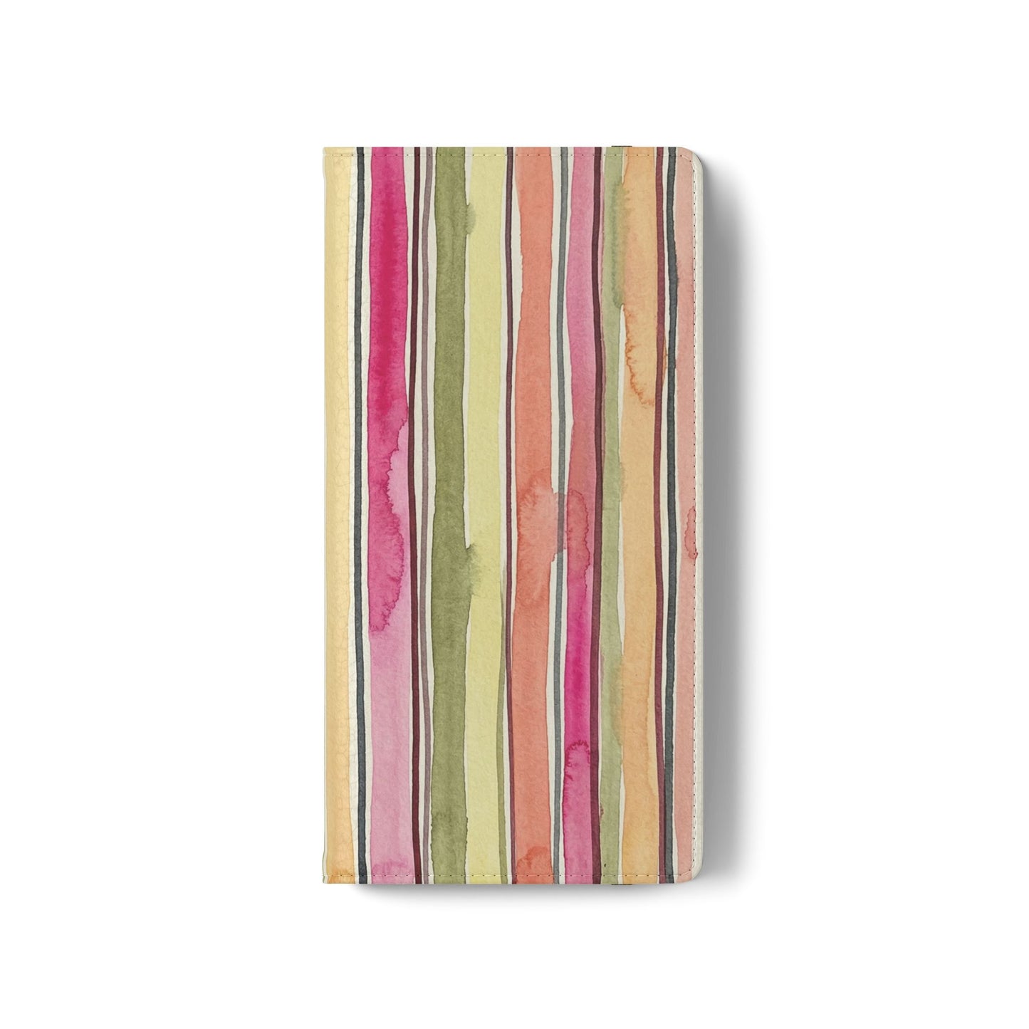 Summer Stripe Vegan Leather Flip Case