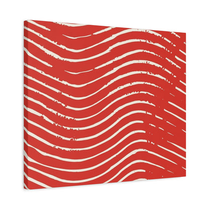 Scarlet Tide Stretched Canvas Wall Art