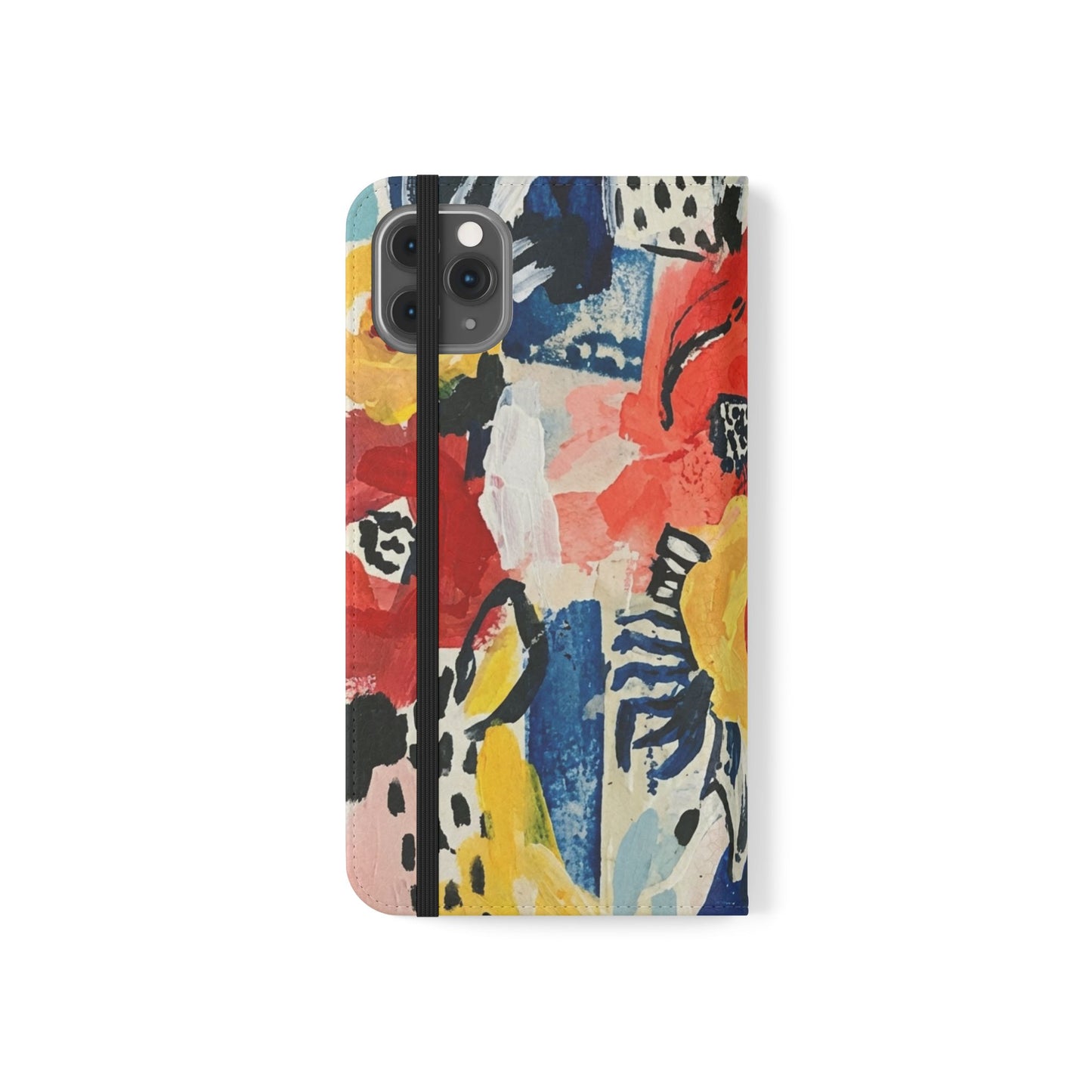 Abstract Flora Vegan Leather Flip Case