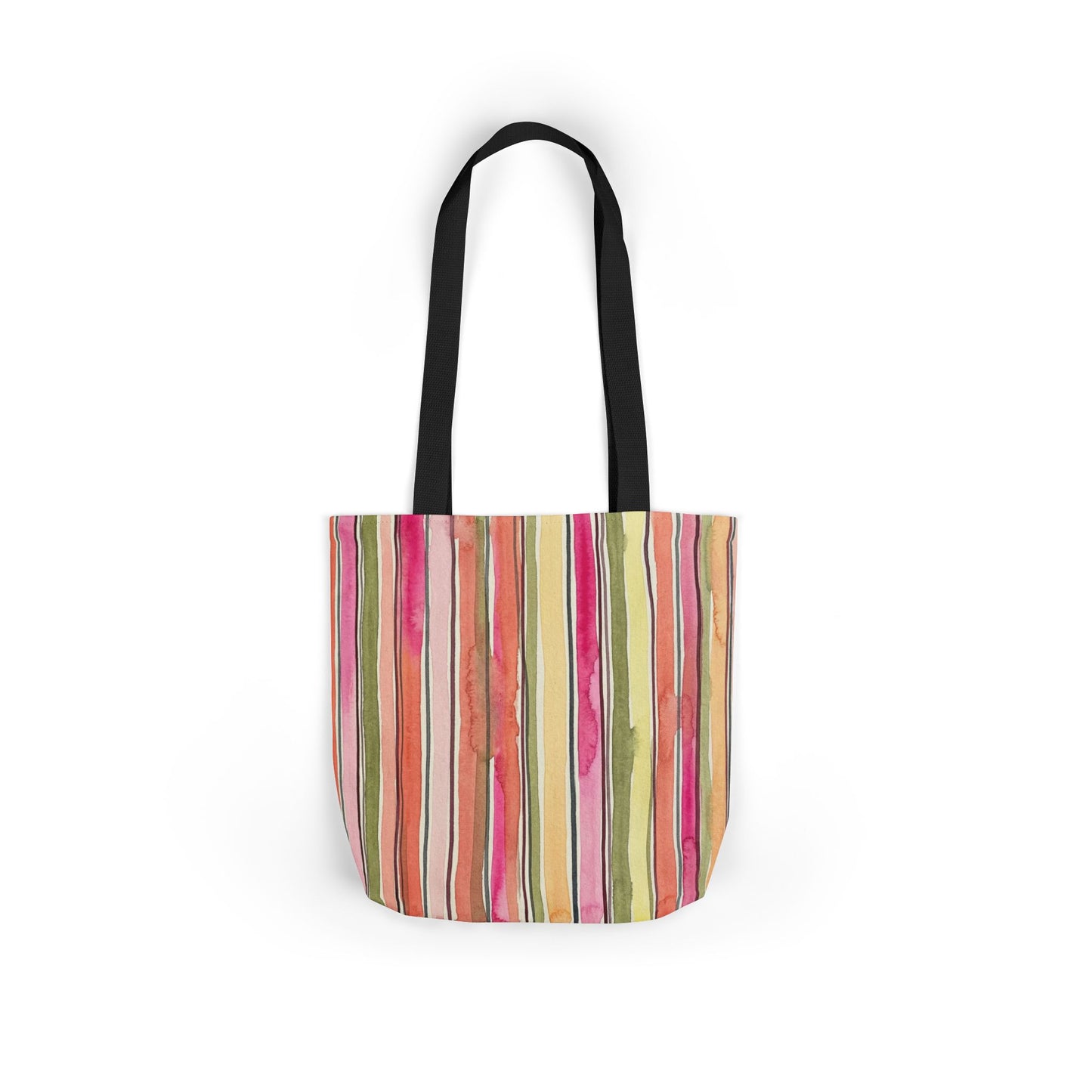 Summer Stripe Tote Bag with 5-Color Straps