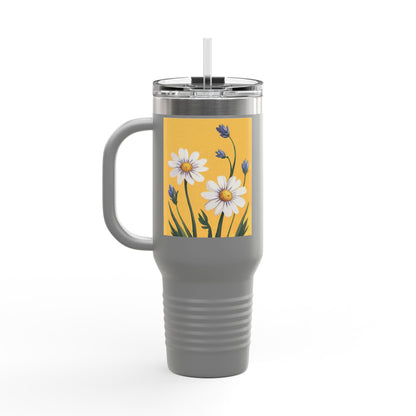 Spring Daisies 40oz Insulated Travel Mug