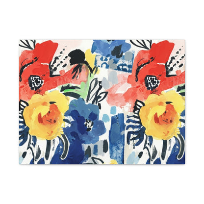 Abstract Flora Stretched Canvas Wall Art